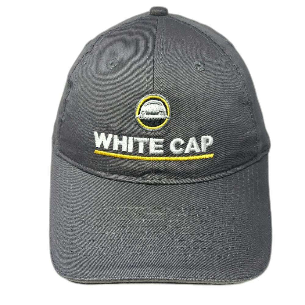 Port & Company White Cap Dow Gray Baseball Cap One Size Strapback Hat Dowsil